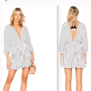 Misa Los Angeles Luca Striped V-Neck Dress Size XS